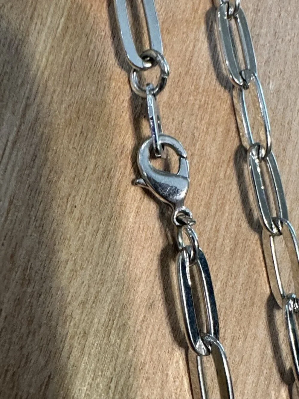 Silver Tone paperclip link chain necklace 26” Men  Woman Unisex